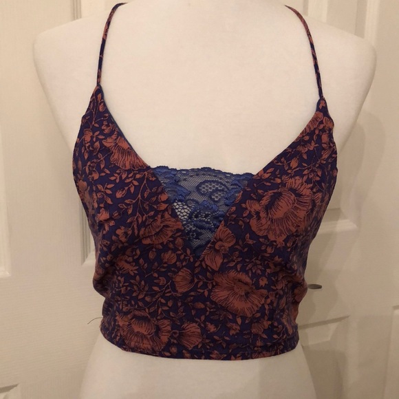Free People  Century Lace Bralette blue NWT - Picture 5 of 6